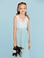 cheap Junior Bridesmaid Dresses-Sheath / Column Floor Length Junior Bridesmaid Dress Party Chiffon V Neck with Sash / Ribbon 2022 / Color Block / Wedding Party / Open Back