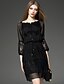 cheap Women&#039;s Dresses-Women&#039;s Daily / Going out Casual / Street chic / Sophisticated A Line / Sheath / Little Black Dress - Solid Colored / Embroidered Lace Fall Black L XL XXL