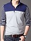 cheap Men&#039;s Polos-Men&#039;s Golf Shirt Striped Solid Colored Collar Shirt Collar White Yellow Light gray Long Sleeve Daily Work Tops Cotton / Winter / Fall / Winter