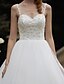 cheap Wedding Dresses-Wedding Dresses Ball Gown Sweetheart Spaghetti Strap Floor Length Tulle Bridal Gowns With Beading Appliques 2023