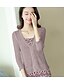 cheap Women&#039;s Sweaters-Women&#039;s Going out Basic Cotton Cardigan - Solid Colored V Neck / Summer