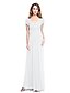 cheap Mother of the Bride Dresses-Sheath / Column V Neck Floor Length Jersey Mother of the Bride Dress with Beading / Appliques / Criss Cross by LAN TING BRIDE®