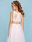 cheap Junior Bridesmaid Dresses-Princess Floor Length Bateau Neck Lace Junior Bridesmaid Dresses&amp;Gowns With Pearls Beautiful Back Kids Wedding Guest Dress 4-16 Year