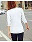 お買い得  プラスサイズのトップス-女性用 Tシャツ 刺繍 Ｖネック お出かけ 週末 長袖 トップの ホワイト ブラック