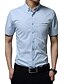 cheap Men&#039;s Shirts-Men&#039;s Plus Size Solid Colored Shirt - Cotton Casual Daily Wine / White / Black / Blue / Navy Blue / Gray / Light Blue / Summer / Fall / Short Sleeve