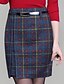 cheap Women&#039;s Skirts-Women&#039;s Daily Plus Size Bodycon Skirts - Geometric Winter Blue Green M L XL