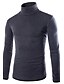 ieftine pulover pentru bărbați-Bărbați Plover Săritor Tricotat Regulat Peteci Bloc Culoare Guler Pe Gât Zilnic Toamnă Alb Negru M L XL / Manșon Lung / Manșon Lung