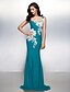 Χαμηλού Κόστους Βραδινά Φορέματα-Ίσια Γραμμή Όμορφη Πλάτη Φόρεμα Επίσημο Βραδινό Ουρά Αμάνικο Λαιμός σέσουλα Ζέρσεϊ με Σχέδιο / Στάμπα 2022 / Αντιλαμβάνομαι