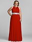 Χαμηλού Κόστους Βραδινά Φορέματα-Ίσια Γραμμή Στυλ Διασήμων Φόρεμα Χοροεσπερίδα Μακρύ Αμάνικο Δένει στο Λαιμό Σιφόν με Πλισέ Πούλιες 2022 / Επίσημο Βραδινό / Κλειδαρότρυπα