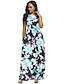 cheap Maxi Dresses-Women&#039;s Sheath Dress Sleeveless Floral Summer Boho Club Beach Floral Blue Purple Red S M L XL / Maxi