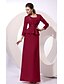 cheap Mother of the Bride Dresses-Sheath / Column Mother of the Bride Dress Convertible Dress Jewel Neck Floor Length Chiffon Sleeveless with Sash / Ribbon 2020