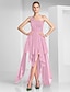 cheap Special Occasion Dresses-A-Line One Shoulder Asymmetrical Chiffon Dress with Beading / Ruched by TS Couture®