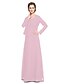 cheap Mother of the Bride Dresses-A-Line Straps Floor Length Chiffon Mother of the Bride Dress with Beading / Pleats by LAN TING BRIDE®