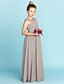 cheap Junior Bridesmaid Dresses-Princess Floor Length V Neck Chiffon Junior Bridesmaid Dresses&amp;Gowns With Sash / Ribbon Open Back Wedding Party Dresses 4-16 Year