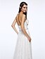 cheap Wedding Dresses-Wedding Dresses Sheath / Column Sweetheart Sleeveless Sweep / Brush Train Lace Bridal Gowns With Crystal Lace 2023