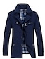 cheap Men&#039;s Jackets &amp; Coats-Men&#039;s Winter Trench Coat Long Solid Colored Daily Simple Long Sleeve Cotton Black Blue Army Green M L XL