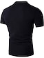cheap Classic Polo-Men&#039;s Golf Shirt Striped Collar Round Neck White Black Short Sleeve Daily Sports Tops Active