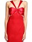 cheap Evening Dresses-Sheath / Column Celebrity Style Formal Evening Dress Straps Sleeveless Sweep / Brush Train Stretch Satin with Pleats 2021