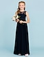 cheap Junior Bridesmaid Dresses-Princess Floor Length Chiffon Junior Bridesmaid Dresses&amp;Gowns With Sash / Ribbon / Wedding Party