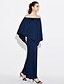 cheap Plus Size Dresses-Women&#039;s Off Shoulder Plus Size Daily Club Maxi Sheath Dress - Solid Colored Ruched Boat Neck Spring Navy Blue Army Green Royal Blue XL XXL XXXL