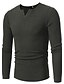 cheap Men&#039;s Casual T-shirts-Men&#039;s T shirt Tee Solid Colored Deep V White Black Wine Army Green Light gray Long Sleeve Plus Size Daily Weekend Slim Tops Basic / Fall