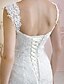 cheap Wedding Dresses-Mermaid / Trumpet Wedding Dresses Sweetheart Neckline Court Train Lace Cap Sleeve Sexy Illusion Detail with 2021