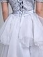 Χαμηλού Κόστους Φορέματα Παρανύμφων-Βραδινή τουαλέτα Bateau Neck Μέχρι το γόνατο Δαντέλα Φόρεμα Παρανύμφων με Φιόγκος(οι) με LAN TING BRIDE®