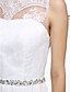 Χαμηλού Κόστους Νυφικά Φορέματα-Γραμμή Α Με Κόσμημα Μακρύ Δαντέλα Φορέματα γάμου φτιαγμένα στο μέτρο με Πούλιες / Διακοσμητικά Επιράμματα / Δαντέλα με LAN TING BRIDE®