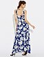 cheap Maxi Dresses-Women&#039;s Floral Maxi Blue Dress Vintage Summer Party Going out Sheath Floral S M