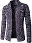 cheap Men&#039;s Sweaters &amp; Cardigans-Men&#039;s Going out Solid Round Neck Cardigan, Long Sleeves Winter Spring