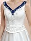 baratos Vestidos de Casamento-Salão Vestidos de noiva De Baile Decote V Alças Regulares Cauda Corte Cetim Vestidos de noiva Com Miçangas Bordado 2024