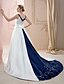 cheap Wedding Dresses-Hall Wedding Dresses Ball Gown V Neck Regular Straps Court Train Satin Bridal Gowns With Beading Embroidery 2024