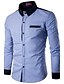 billiga fritidsskjortor för män-Herr Skjorta Prickig Kinakrage Blå Rodnande Rosa Kaki Mörkgrå Långärmad Dagligen Arbete Blast Aktiv