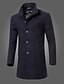 cheap Men&#039;s Jackets &amp; Coats-Men&#039;s Fall Shirt Collar Coat Long Solid Colored Daily Long Sleeve Cotton Black Wine Army Green Navy Blue M L XL XXL / Winter