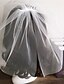 cheap Wedding Veils-Two-tier Cut Edge Wedding Veil Blusher Veils with Ruffles Tulle / Birdcage