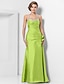 Χαμηλού Κόστους Βραδινά Φορέματα-Ίσια Γραμμή Κομψό Φόρεμα Χοροεσπερίδα Επίσημο Βραδινό Μακρύ Αμάνικο Καρδιά Ταφτάς με Πιασίματα Χάντρες 2023