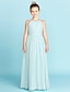 cheap Junior Bridesmaid Dresses-Princess Floor Length Jewel Neck Chiffon Junior Bridesmaid Dresses&amp;Gowns With Ruched Open Back Kids Wedding Guest Dress 4-16 Year