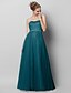 cheap Special Occasion Dresses-A-Line Open Back Prom Formal Evening Dress Strapless Sleeveless Floor Length Lace Tulle with Lace Draping