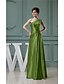 cheap Mother of the Bride Dresses-Ball Gown One Shoulder Floor Length Stretch Satin Mother of the Bride Dress with Bow(s) by LAN TING Express
