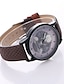 cheap Leather band Watches-Men&#039;s Fashion Watch Wrist Watch Quartz Leather Black / Blue / Brown 30 m Cool Analog Casual Skull - Black Brown Blue