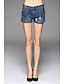 זול מכנסיים לנשים-בגדי ריקוד נשים יום יומי / סגנון רחוב כותנה ישר / ג&#039;ינסים / שורטים מכנסיים אחיד / ליציאה
