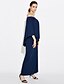 cheap Plus Size Dresses-Women&#039;s Off Shoulder Plus Size Daily Club Maxi Sheath Dress - Solid Colored Ruched Boat Neck Spring Navy Blue Army Green Royal Blue XL XXL XXXL
