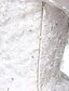 رخيصةأون فساتين زفاف-A-الخط دون الكتف / دوران رقبة حرف V دائري ذيل مثل الفرشاة أورجنزا / دانتيل الزهور فساتين الزفاف صنع لقياس مع حصى / زينة / زهور بواسطة LAN TING BRIDE®