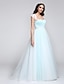 olcso Menyasszonyi ruhák-Esküvői ruhák A-vonalú Szív-alakú Ujjatlan Seprűuszály Tüll Menyasszonyi ruhák Val vel Flitter Rátétek 2023