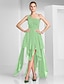 cheap Special Occasion Dresses-A-Line One Shoulder Asymmetrical Chiffon Dress with Beading / Ruched by TS Couture®