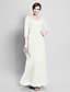 cheap Mother of the Bride Dresses-A-Line Mother of the Bride Dress Open Back V Neck Floor Length Chiffon Half Sleeve No with Lace Beading 2023