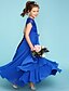 cheap Junior Bridesmaid Dresses-Princess Floor Length Crew Neck Chiffon Junior Bridesmaid Dresses&amp;Gowns With Sashes / Ribbons See Through Wedding Party Dresses 4-16 Year