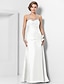 cheap Evening Dresses-Sheath / Column Elegant Dress Prom Formal Evening Floor Length Sleeveless Sweetheart Taffeta with Ruched Beading 2023