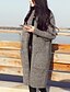 cheap Women&#039;s Sweaters-Women&#039;s Daily / Going out Casual Solid Colored Long Sleeve Long Cardigan, V Neck Spring Wool Camel / Dark Gray / Light gray One-Size