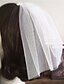 cheap Wedding Veils-Two-tier Cut Edge Wedding Veil Blusher Veils with Ruffles Tulle / Birdcage